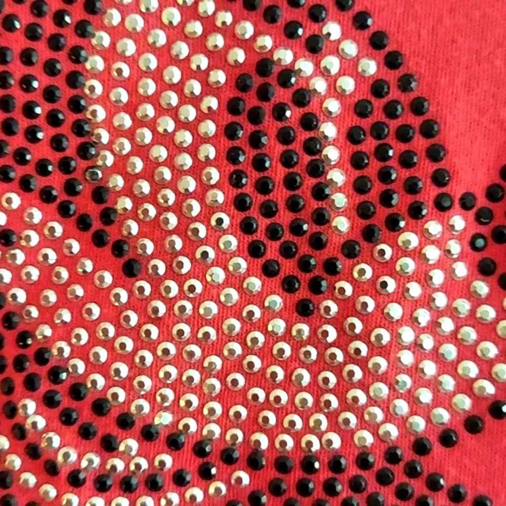 Vintage Disney World Red Studded Mickey Mouse Cap Sleeve T Shirt Sz XL